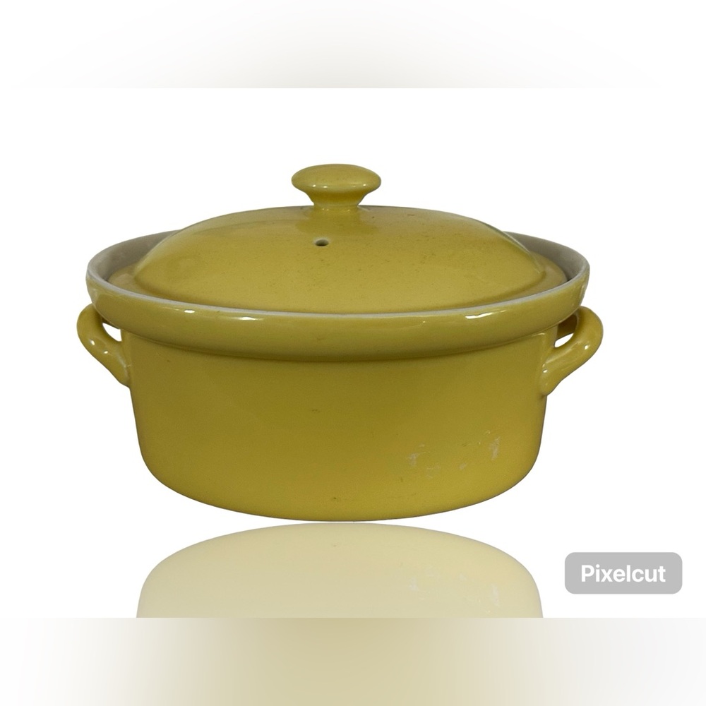 Carbone MCM Pale Yellow Dutch Oven Casserole Dish Bakeware Serve Ware.